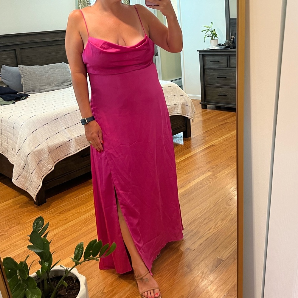 Free people magenta pink gown. Size 14 NWT